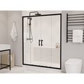 Anzzi Enchant 70in x 604in Framed Sliding Shower Door in Matte Black SD-AZ15-01MB